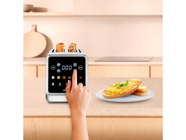 Ufesa one touch duo plus, digitale broodrooster 1400w - afbeelding 2 van  9