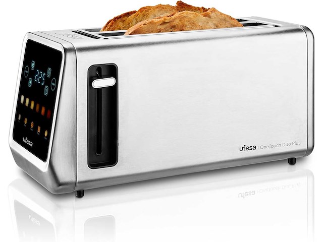 Ufesa one touch duo plus, digitale broodrooster 1400w - afbeelding 3 van  9
