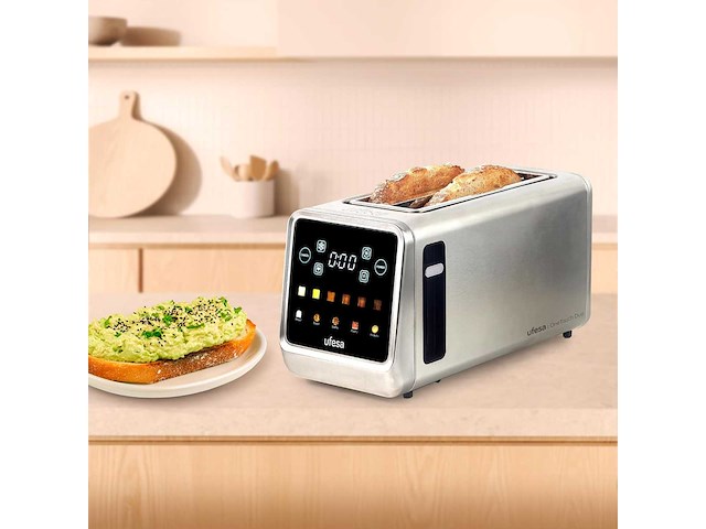 Ufesa one touch duo plus, digitale broodrooster 1400w - afbeelding 4 van  9