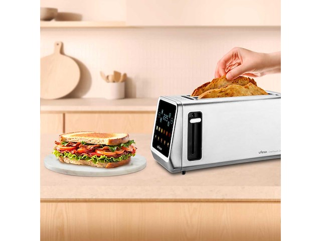 Ufesa one touch duo plus, digitale broodrooster 1400w - afbeelding 5 van  9