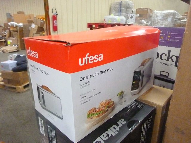 Ufesa one touch duo plus, digitale broodrooster 1400w - afbeelding 9 van  9