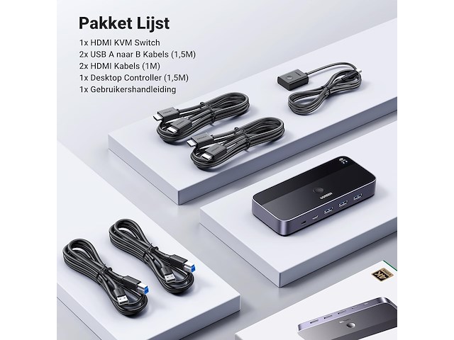 Ugreen hdmi 2.0 kvm switch 4k@60hz - afbeelding 4 van  5
