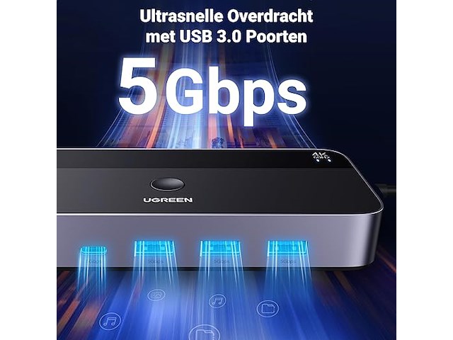 Ugreen hdmi 2.0 kvm switch 4k@60hz - afbeelding 5 van  5