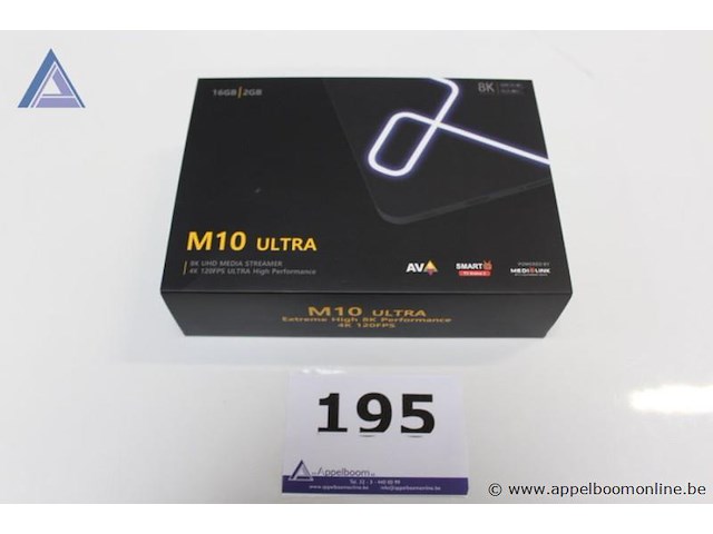 Uhd media streamer, ava, m10 ultra, 8k, 4k 120fps, android 11.0, 16gb/2gb, werking niet gekend - afbeelding 1 van  2