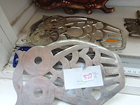 Uilenklok + 2 onderzetuilen voor op tafel - afbeelding 2 van  2