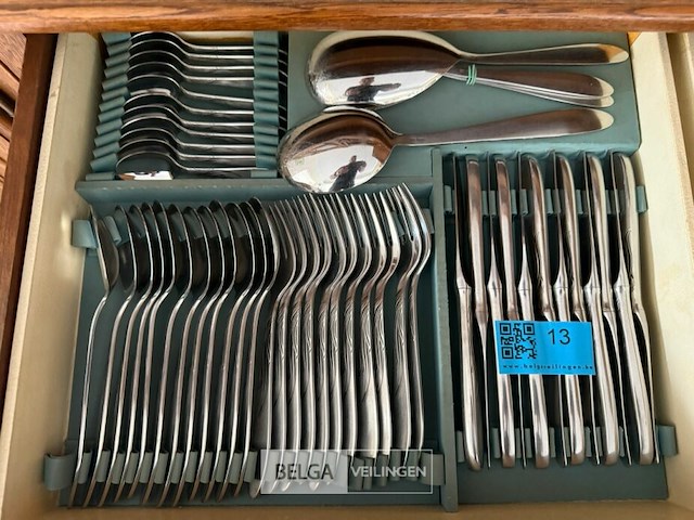 Uitgebreid vintage bestekset - afbeelding 2 van  3