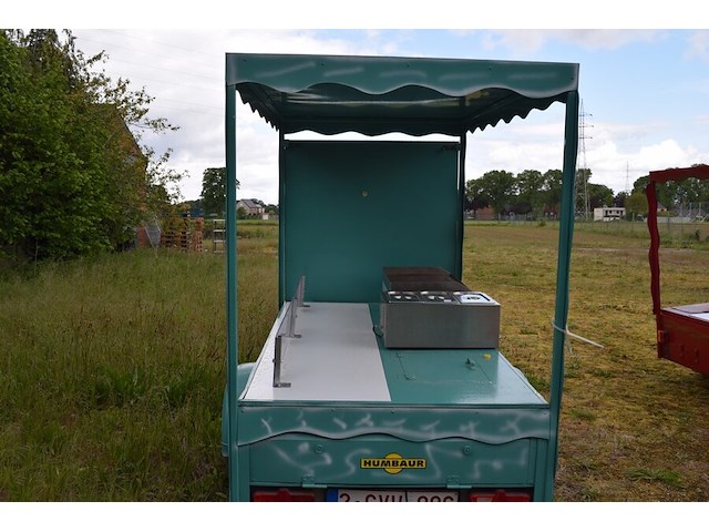 Uitklapbare foodtruck op aanhangwagen ca. 215x110cm, b 116 cm , bakplaat en bain- marie inbegrepen - afbeelding 11 van  15