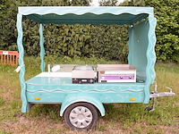 Uitklapbare foodtruck op aanhangwagen ca. 215x110cm, b 116 cm , bakplaat en bain- marie inbegrepen - afbeelding 12 van  15