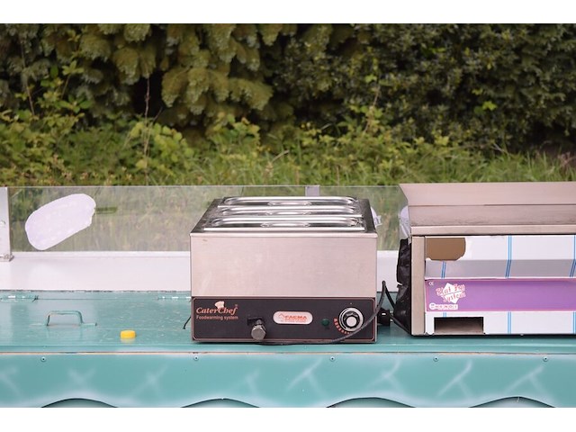 Uitklapbare foodtruck op aanhangwagen ca. 215x110cm, b 116 cm , bakplaat en bain- marie inbegrepen - afbeelding 13 van  15