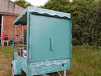 Uitklapbare foodtruck op aanhangwagen ca. 215x110cm, b 116 cm , bakplaat en bain- marie inbegrepen - afbeelding 2 van  15