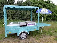 Uitklapbare foodtruck op aanhangwagen ca. 215x110cm, b 116 cm , bakplaat en bain- marie inbegrepen - afbeelding 6 van  15