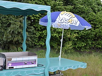 Uitklapbare foodtruck op aanhangwagen ca. 215x110cm, b 116 cm , bakplaat en bain- marie inbegrepen - afbeelding 7 van  15