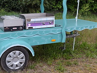 Uitklapbare foodtruck op aanhangwagen ca. 215x110cm, b 116 cm , bakplaat en bain- marie inbegrepen - afbeelding 8 van  15