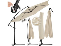 Uitkragende parasol ø 350 cm - beige - afbeelding 2 van  7