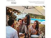 Uitkragende parasol ø 350 cm - beige - afbeelding 4 van  7