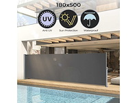 Uitschuifbaar buitenscherm - 500x180cm - afbeelding 4 van  10