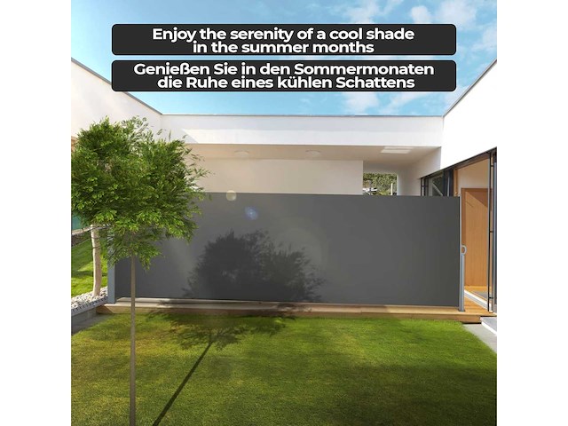 Uitschuifbaar buitenscherm - 500x180cm - afbeelding 5 van  10