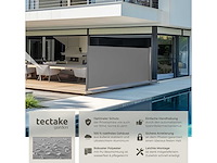 Uitschuifbare aluminium kamerdeler 160 x 300 cm grijs - afbeelding 5 van  11