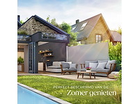 Uitschuifbare aluminium kamerdeler 160 x 300 cm grijs - afbeelding 7 van  11