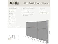 Uitschuifbare aluminium kamerdeler 160 x 300 cm grijs - afbeelding 10 van  11