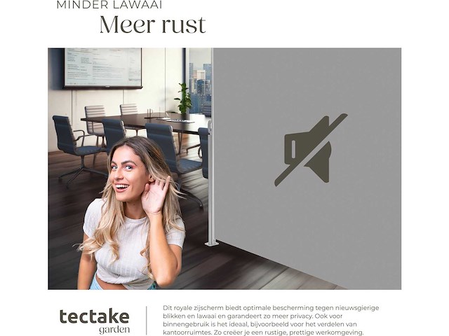 Uitschuifbare aluminium kamerdeler 160 x 300 cm grijs - afbeelding 11 van  11