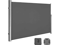 Uitschuifbare aluminium zijluifel 200 x 300 cm, privacyscherm, zonbescherming, ondoorzichtig - afbeelding 4 van  6