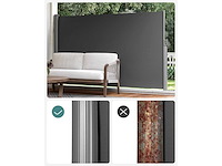 Uitschuifbare aluminium zijluifel 200 x 300 cm, privacyscherm, zonbescherming, ondoorzichtig - afbeelding 6 van  6