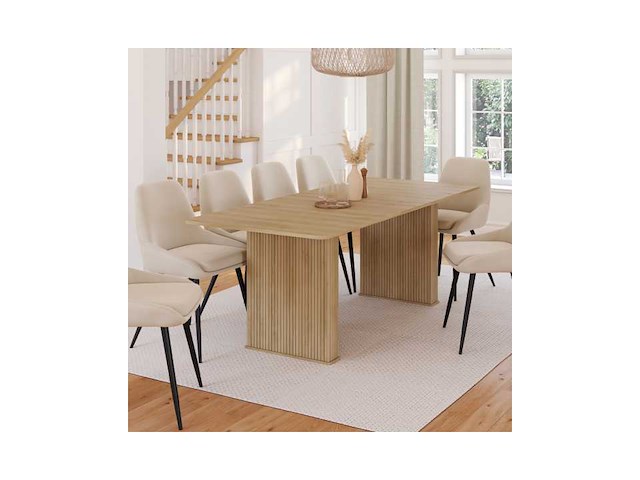 Uitschuifbare eettafel - latteneffect - afbeelding 5 van  10