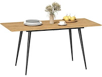 Uitschuifbare eettafel 120/160 x 75 cm keukentafel voor 6-8 personen - afbeelding 2 van  10