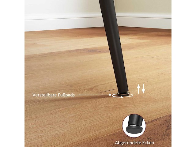 Uitschuifbare eettafel 120/160 x 75 cm keukentafel voor 6-8 personen - afbeelding 6 van  10