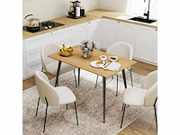 Uitschuifbare eettafel 120/160 x 75 cm keukentafel voor 6-8 personen - afbeelding 8 van  10