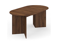 Uitschuifbare eettafel 160-200cm walnoot-effect - afbeelding 2 van  11