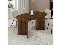 Uitschuifbare eettafel 160-200cm walnoot-effect - afbeelding 5 van  11