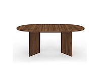 Uitschuifbare eettafel 160-200cm walnoot-effect - afbeelding 8 van  11