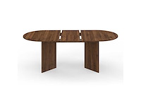 Uitschuifbare eettafel 160-200cm walnoot-effect - afbeelding 11 van  11