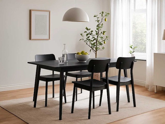 Uitschuifbare eettafel: 160cm + 40cm - afbeelding 1 van  9