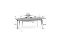 Uitschuifbare eettafel: 160cm + 40cm - afbeelding 7 van  9
