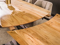Uitschuifbare eettafel despodov | 275 x 90 x 77 cm | massief acaciahout - afbeelding 4 van  7