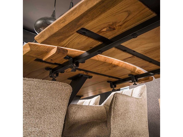 Uitschuifbare eettafel despodov | 275 x 90 x 77 cm | massief acaciahout - afbeelding 5 van  7