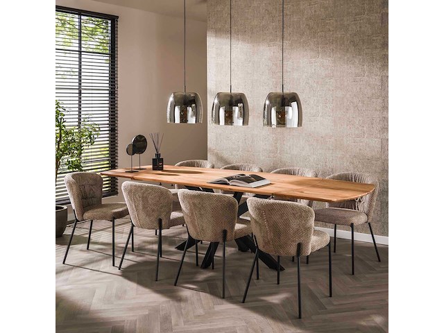 Uitschuifbare eettafel despodov | 275 x 90 x 77 cm | massief acaciahout - afbeelding 7 van  7
