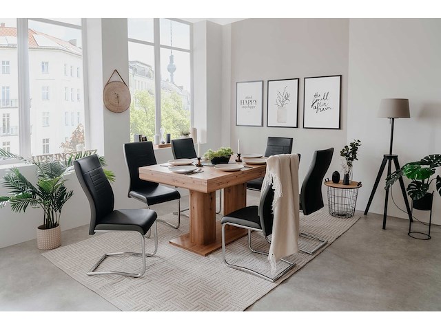 Uitschuifbare eettafel heidelberg 140/220 - artisan eik - afbeelding 1 van  7
