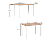 Uitschuifbare eettafel - afbeelding 4 van  5