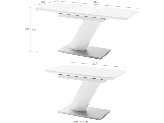 Uitschuifbare eettafel - afbeelding 4 van  7