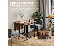 Uitschuifbare en opvouwbare eettafel met wielen - afbeelding 4 van  5