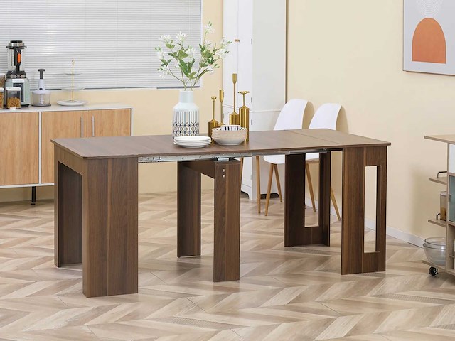 Uitschuifbare inklapbare eettafel - afbeelding 1 van  6