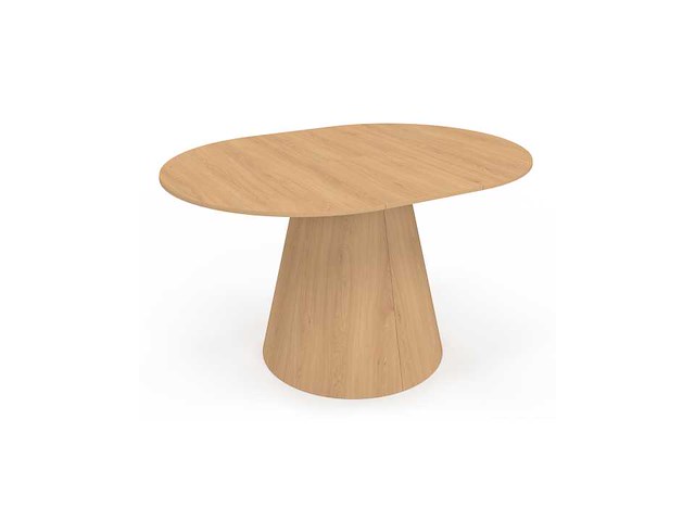 Uitschuifbare ronde eettafel elvis-hout ø110-150cm - afbeelding 3 van  10
