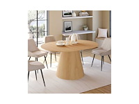 Uitschuifbare ronde eettafel elvis-hout ø110-150cm - afbeelding 4 van  10