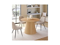 Uitschuifbare ronde eettafel elvis-hout ø110-150cm - afbeelding 5 van  10