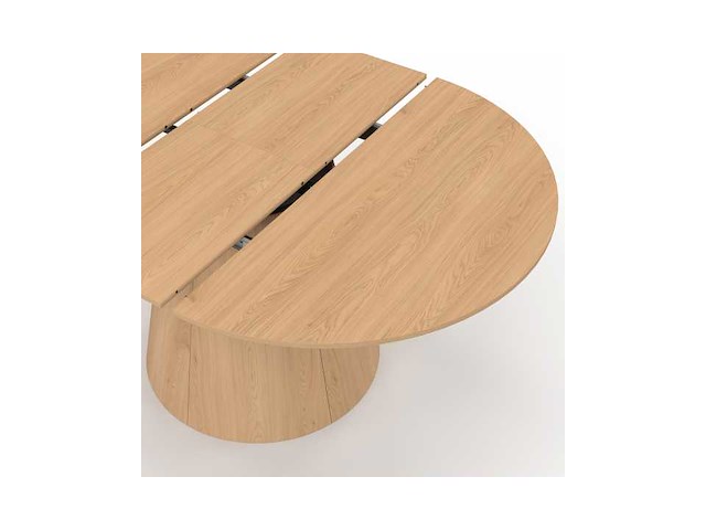 Uitschuifbare ronde eettafel elvis-hout ø110-150cm - afbeelding 6 van  10