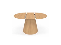 Uitschuifbare ronde eettafel elvis-hout ø110-150cm - afbeelding 9 van  10